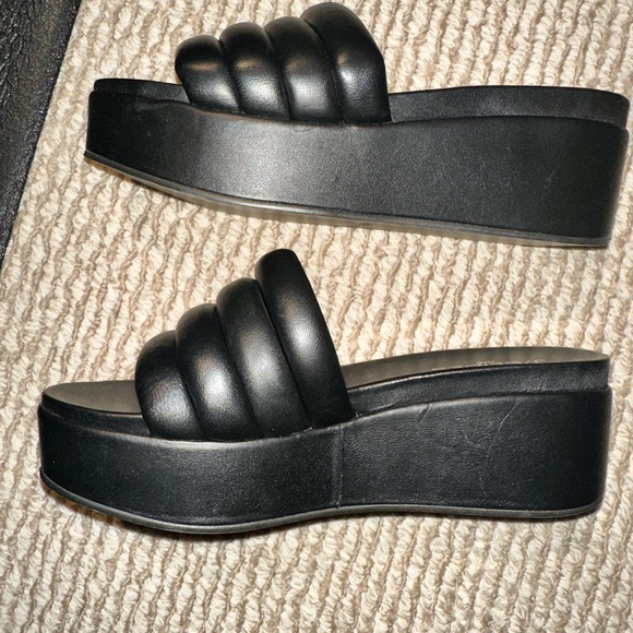 J SLIDES QUIRKY PLATFORM SANDAL SIZE 8 1/2 NWT BLACK - Picture 8 of 11
